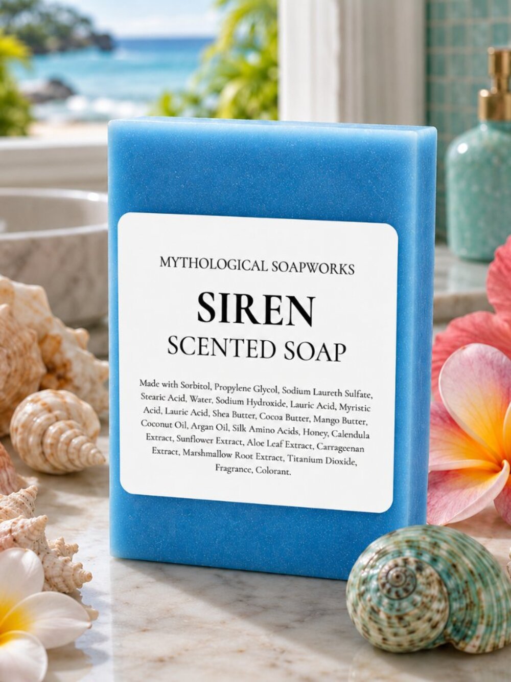 SIREN Tropical Fruits & Flowers Scented Artisan Soap.